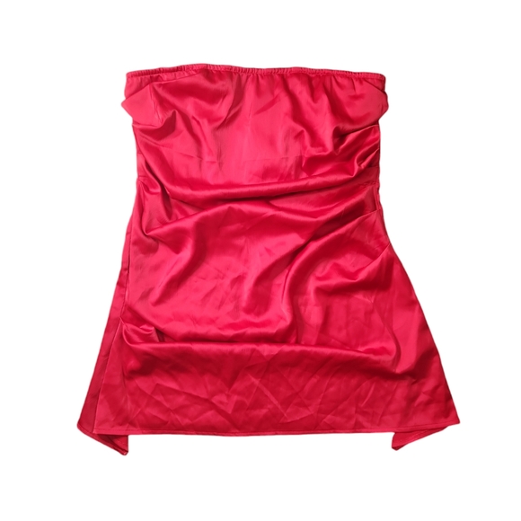Pretty Little Things strapless Red mini dress with corset top Size 10 - Picture 1 of 2
